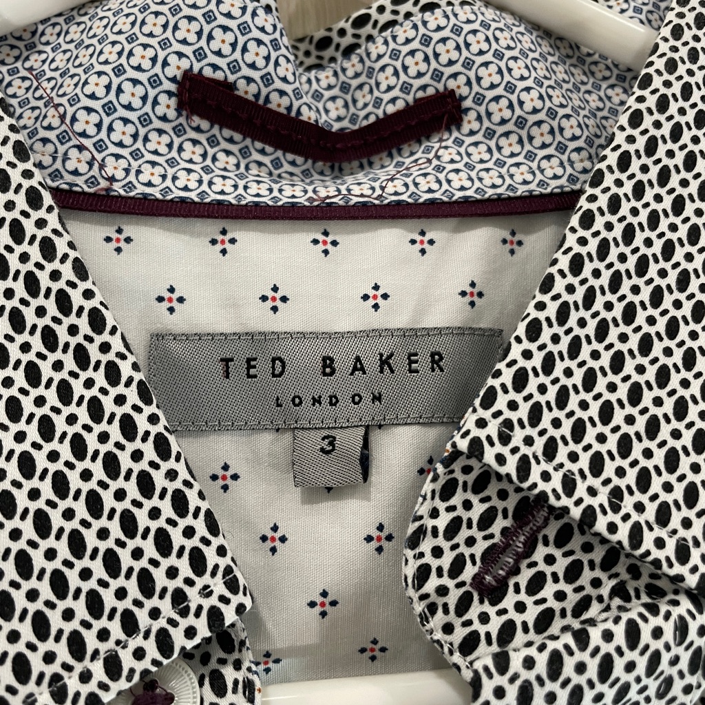 Ted Baker Black And White Dress Shirt